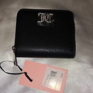 Juicy Couture Liquorice No Rules Small Zip Around Bifold Wallet NWT